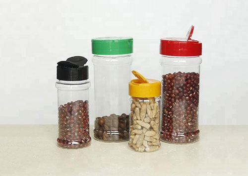 480ml 16oz clear pet plastic jars with sealing black/gold lids and gasket