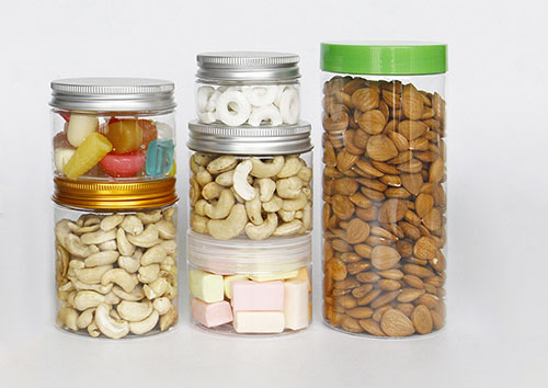 Crystal clear large plastic jar food containers 32oz PET wide mouth plastic jars with screw lids