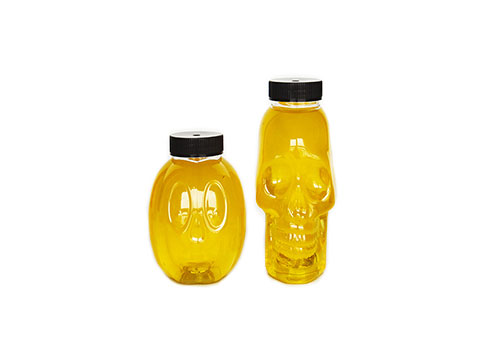 Custom 8oz Cartoon PET Refillable Plastic bear Honey Bottles with Lids