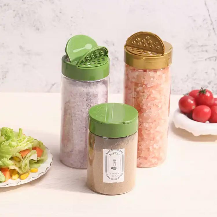 BPA free round 50ml plastic spice shaker bottles with lids wholesale