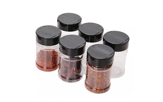 Wholesale 2oz 3oz 6oz 8oz plastic spice jars with sifter and cap