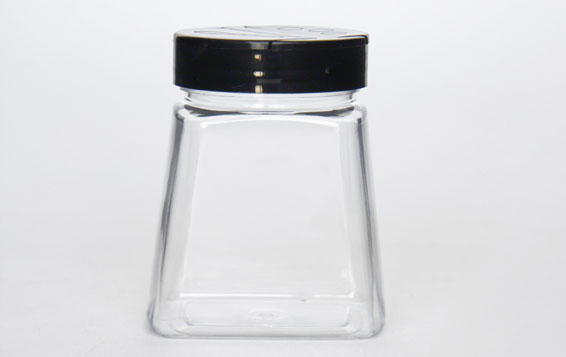 Unique style food containers custom logo plastic spice jars with labels and caps for sale