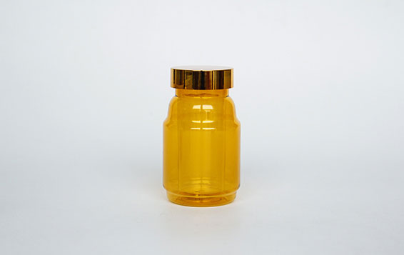 60ml clear PET medicine liquid plastic syrup bottles for sale with gold tamper-proof caps