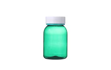 Wholesale green 130ml supplement organizer bottle plastic pharmacy pill bottles with liner and caps