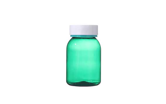 Wholesale green 130ml supplement organizer bottle plastic pharmacy pill bottles with liner and caps