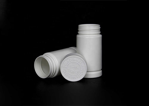 Plastic round wide mouth plastic pill bottles wholesale with twist off caps