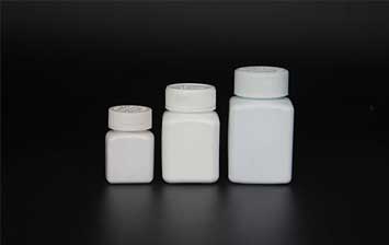 China manufacturer square empty plastic pill bottles with lids for sale